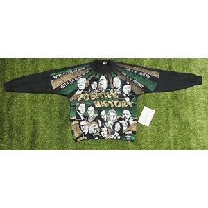 Vtg Positive People Black History Fredrick Douglas MLK Malcolm X Sweatshirt